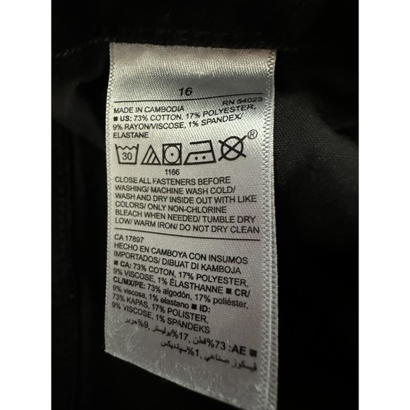 Old Navy Jeans Womens 16 Black Rockstar Super Skinny Ankle Mid-Rise Ripped - Picture 4 of 11